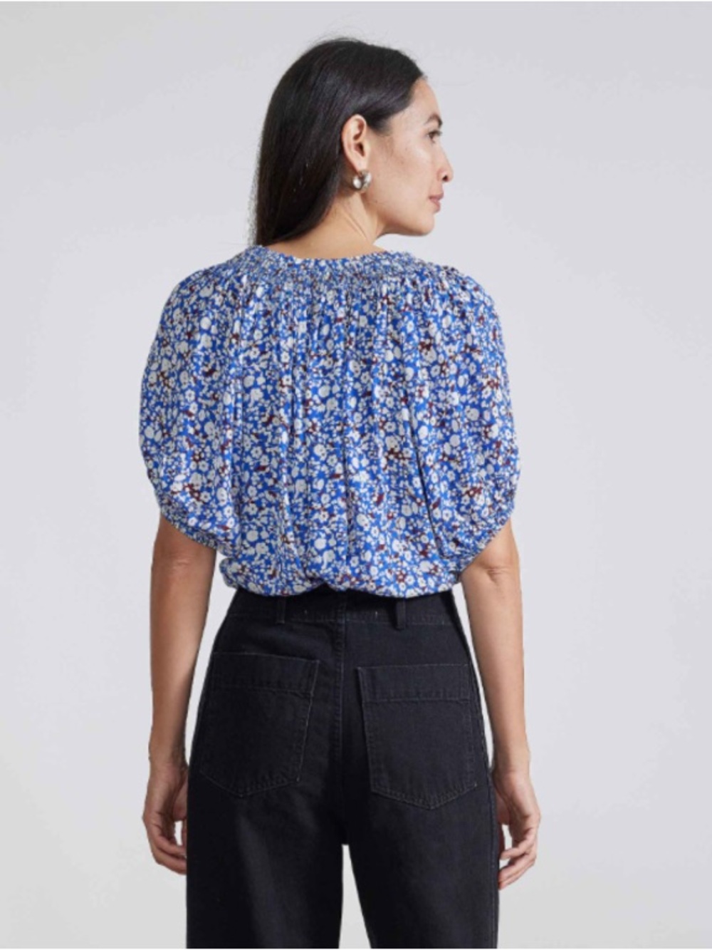 Apiece Apart Esparta Floral Short Sleeve Top - Picture 3 of 9